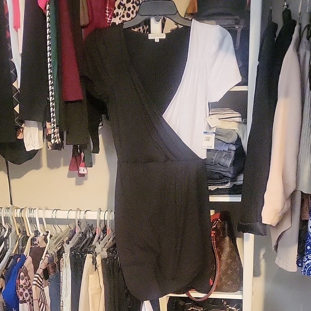 Ultra Flirt Black & White Asymmetrical Dress